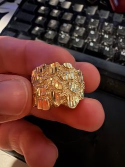 Chunky 10K Nugget ring