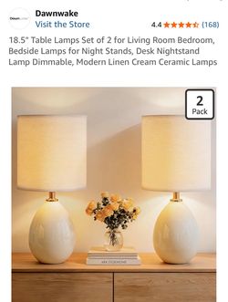 DAWNWAKE 2 table lamps 18.5”