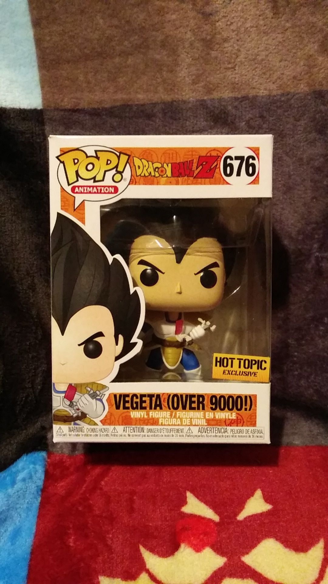 Funko Pop Dragon Ball Z Vegeta (Over 9000!) Hot Topic Exclusive #676