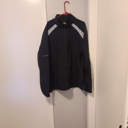 HAWX MEN'S REFLECTIVE POLAR FLEECE MOTO WORK JACKET