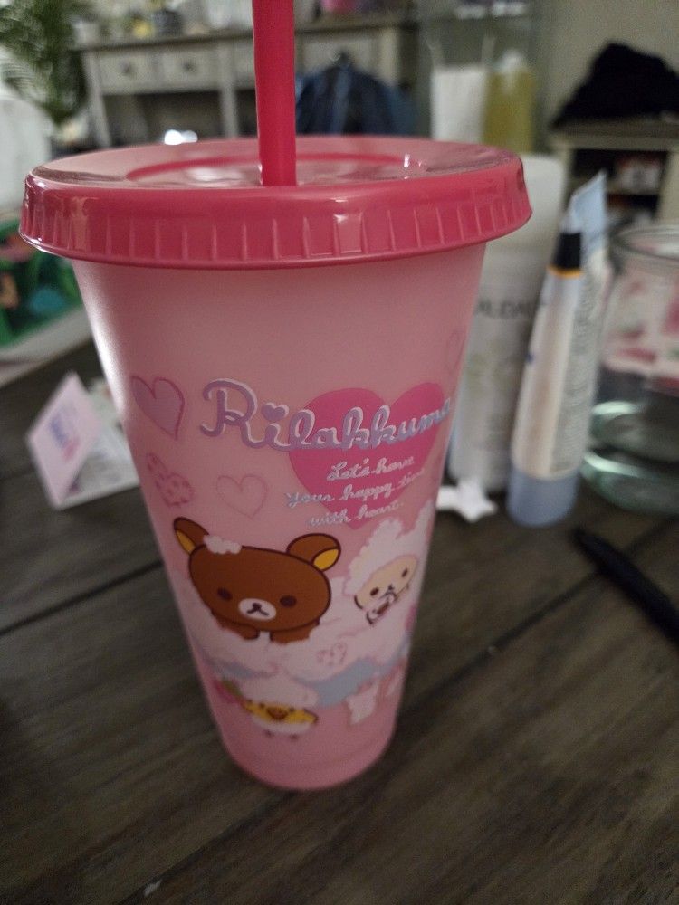 Rilakkuma Cup Color Changing Pink
