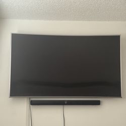 65” Curved Samsung Smart Tv + Soundbar 