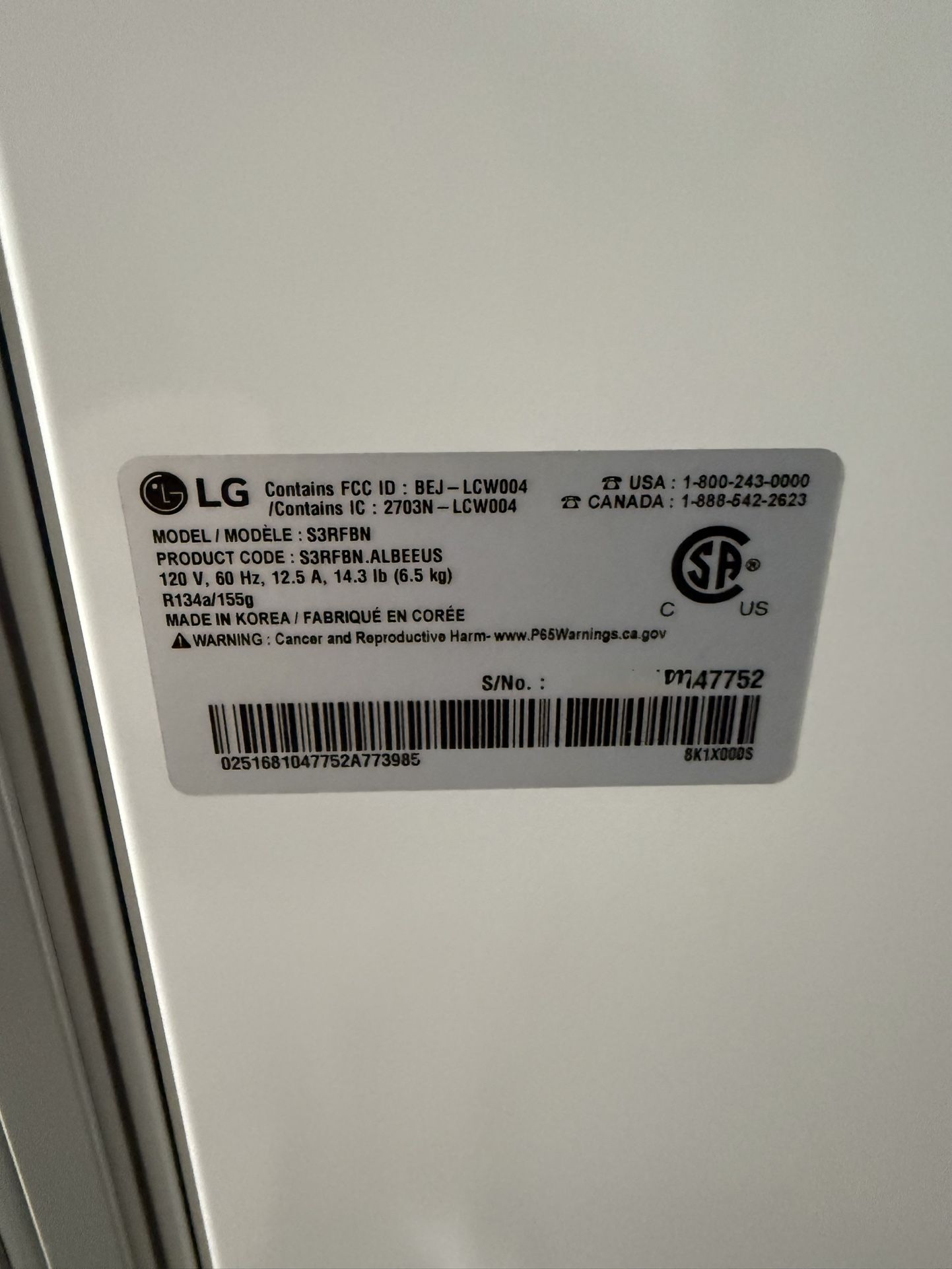 Rarely Used LG Styler Brought From Costco S3RFBN