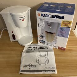 Black & Decker Cup at a Time Personal Coffeemaker Model DCM7 Excellent Condition