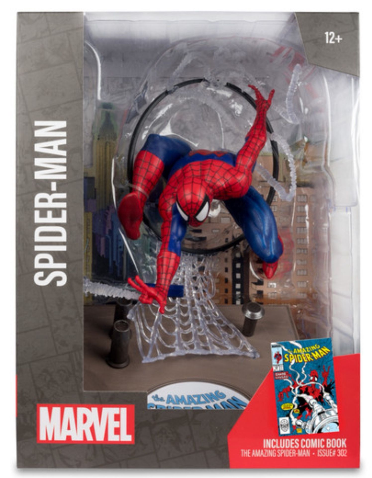 Marvel Spider-Man Limited Statue W/ Comic Book AS #302 McFarlane Toys Amazing Spider-Man #301 Homage Figure Brand New Mint Condition 
