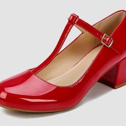 FTNAMORI Mary Jane Chunky Low Heels