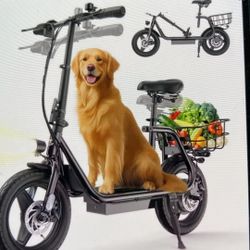 500W Foldable Electric Cargo Scooter with Pet Deck