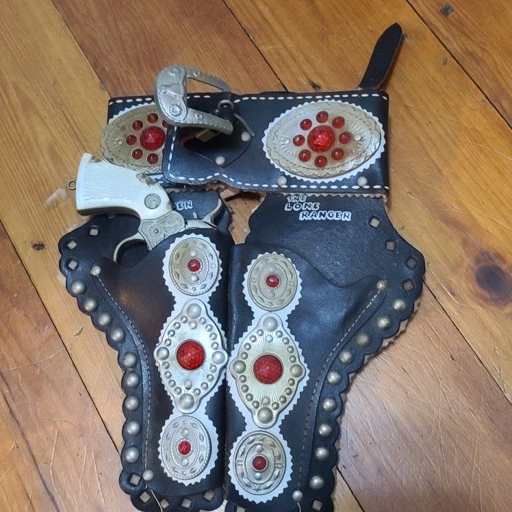 Vintage Lone Ranger Toy Holster Set