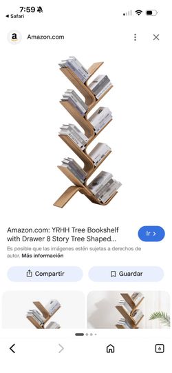 8-Tier Tree Bookshelf – Natural Bamboo Bookcase