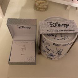 Disney Neckless And Coffee Cup 