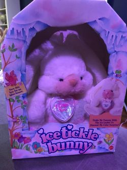Stuffed animal ice tickle bunny
