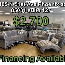 3 PCs Sofa Set Include Sofa Loveseat And Chase  Brand New/Take Your Favorite Color 