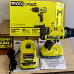 Ryobi One 18v Drill/ Driver Kit ( NEW)
