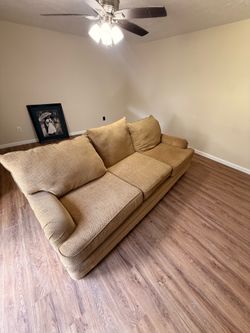 Beige Fabric Couch. $200 OBO