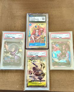 One Piece TCG lot. (4 cards total) CGC/PSA 10 MINT