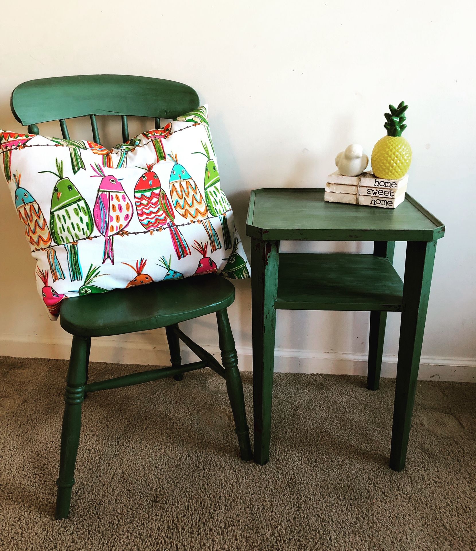 End table and accent chair
