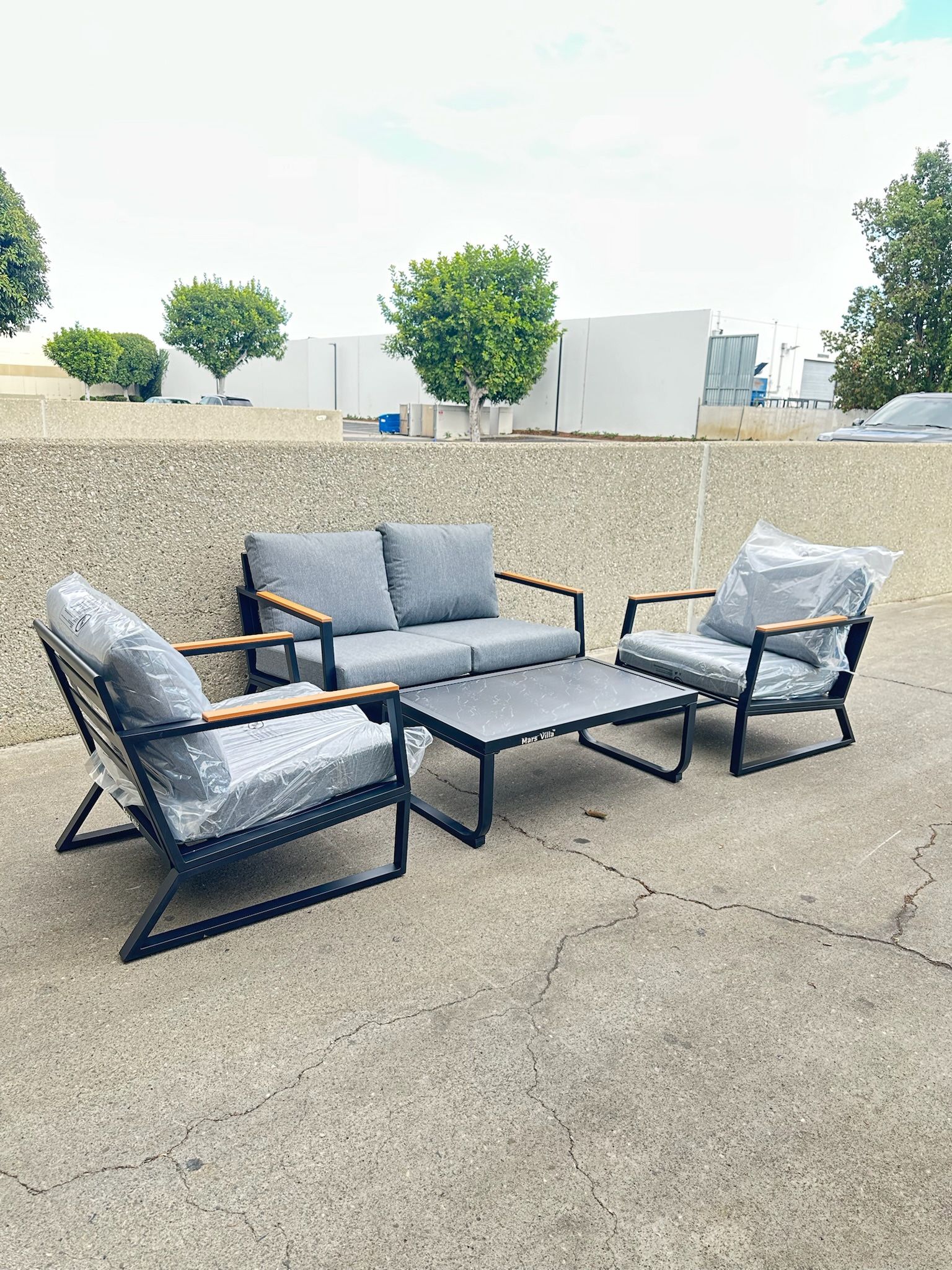 4pc Outdoor Patio Metal Furniture Set 
