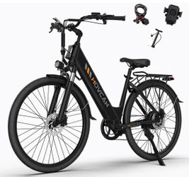 Movcan V80 Electric Bike, 1000W Motor 28MPH 26'' City Cruiser Ebike for Adults, 48V 13Ah Removable Battery Up to 70 Miles, 7-Speed Dual Disc Brake, Mo