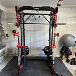 Smith Machine 200 | Adjustable Bench | 245lb Cast Iron Olympic Weights | 7ft Olympic Bar | Fitness | Gym Equipment | FREE DELIVERY/INSTALLATION 🚚 🛠️