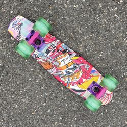 22" Retro Madd Gear Australia Skateboard Mini Cruiser Light Up Wheels 600-213