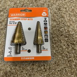 WARRIOR 3/16 in. to 1-3/8 in., #4 Titanium Step Drill Bit (12-Steps), and #5