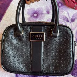 Guess Los Angeles Black Embossed Handbag