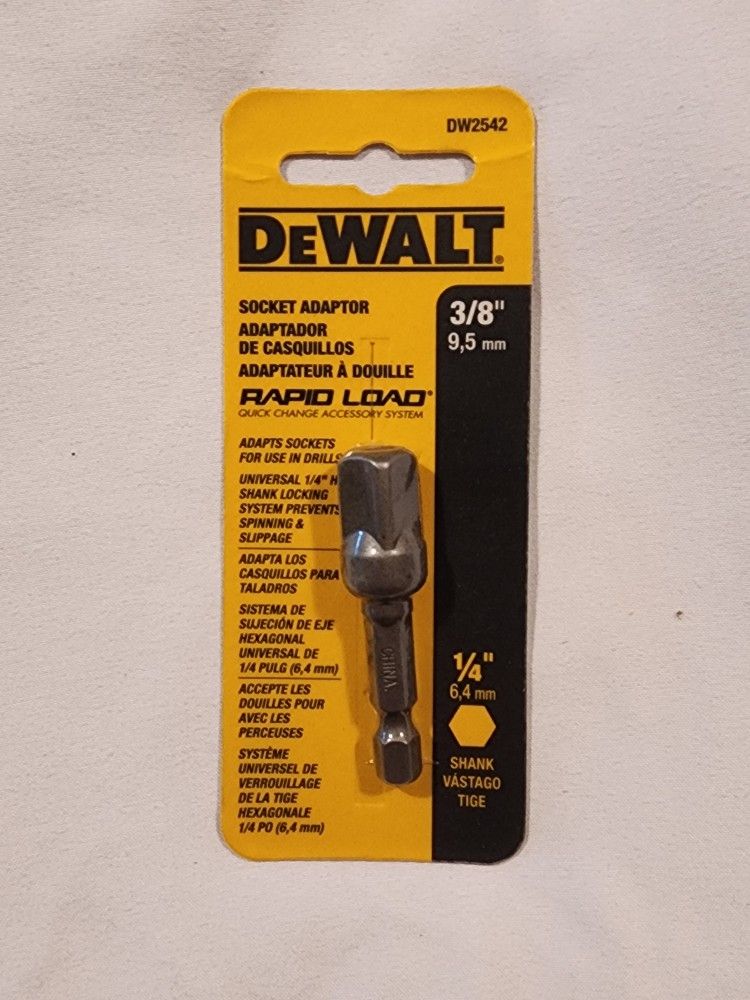 Dewalt 2542& 2541 Socket Adaptor 1/4 & 3/8
