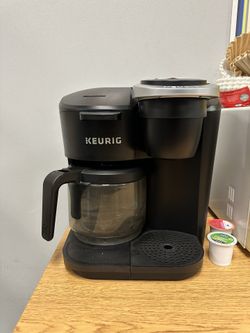 Keurig K-Duo Essentials Black Single-Serve K-Cup Pod Coffee Maker, Black
