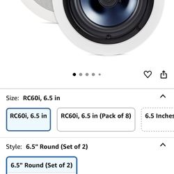 Polk Audio RC60i 2-Way Premium in-Ceiling 6.5" Round Speakers, Set of 2