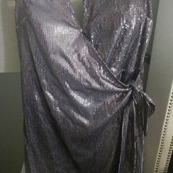Sequin Dress, Daek Grey, Stretches, M/L