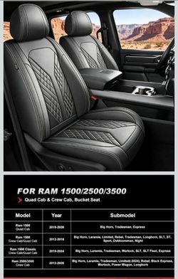 Ram 1500/2500/3500 Leather Seat Covers Set