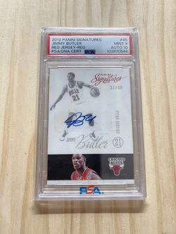 2012 Panini Signatures Jimmy Butler Auto RC /49 PSA 9–WARRIORS BASKETBALL CARD
