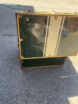 Vintage metal trunk