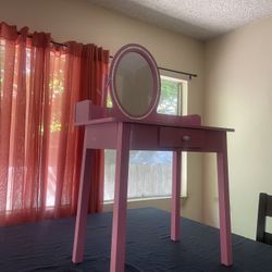 Pink Vanity Table For Children
