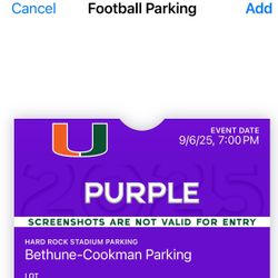 Parking Pass Inside Stadium 