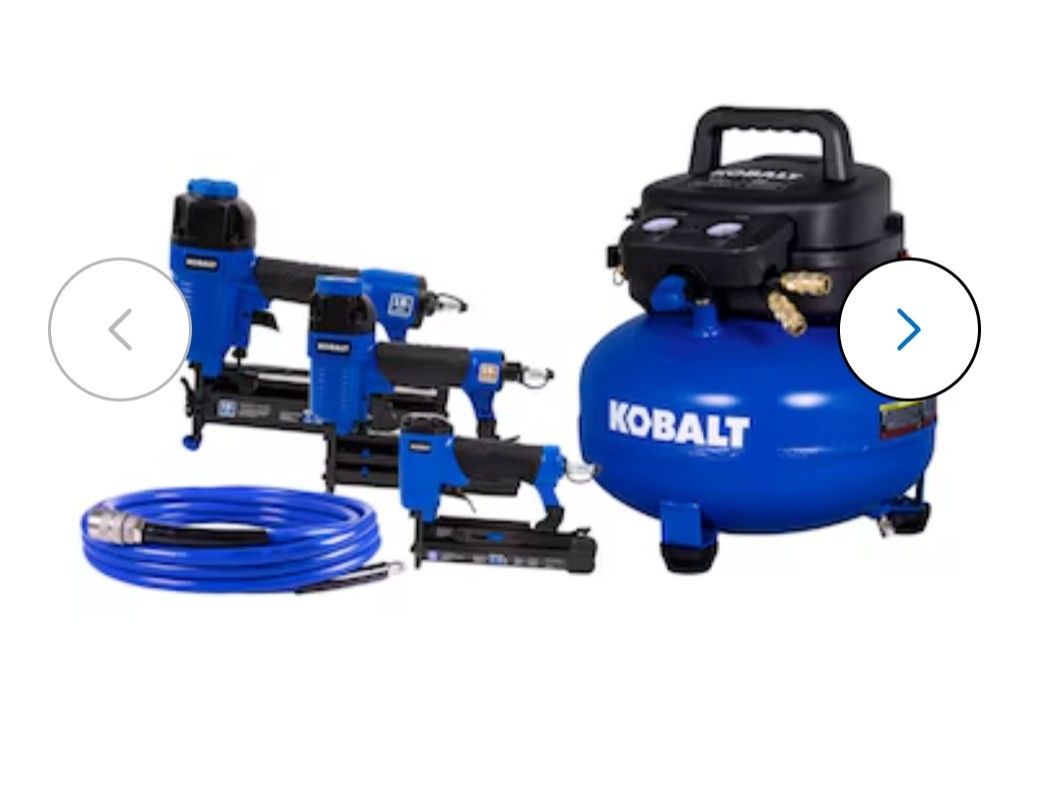 Kobalt 6-Gallon Portable Electric 150 PSI Pancake Air Compressor with Accessories Included