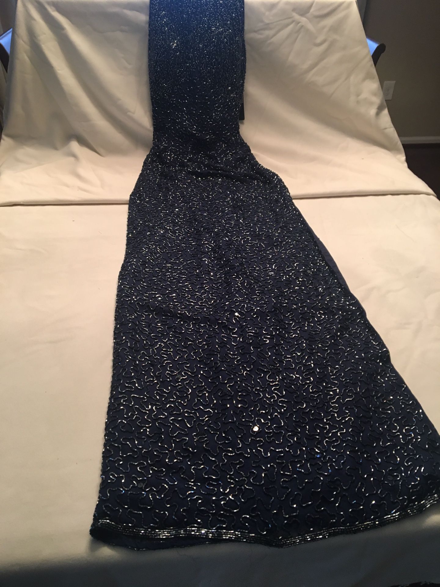 Gorgeous Beaded Gown Navy Blue Size 4