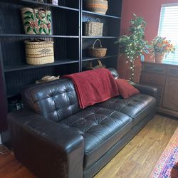 Brown Leather Couch