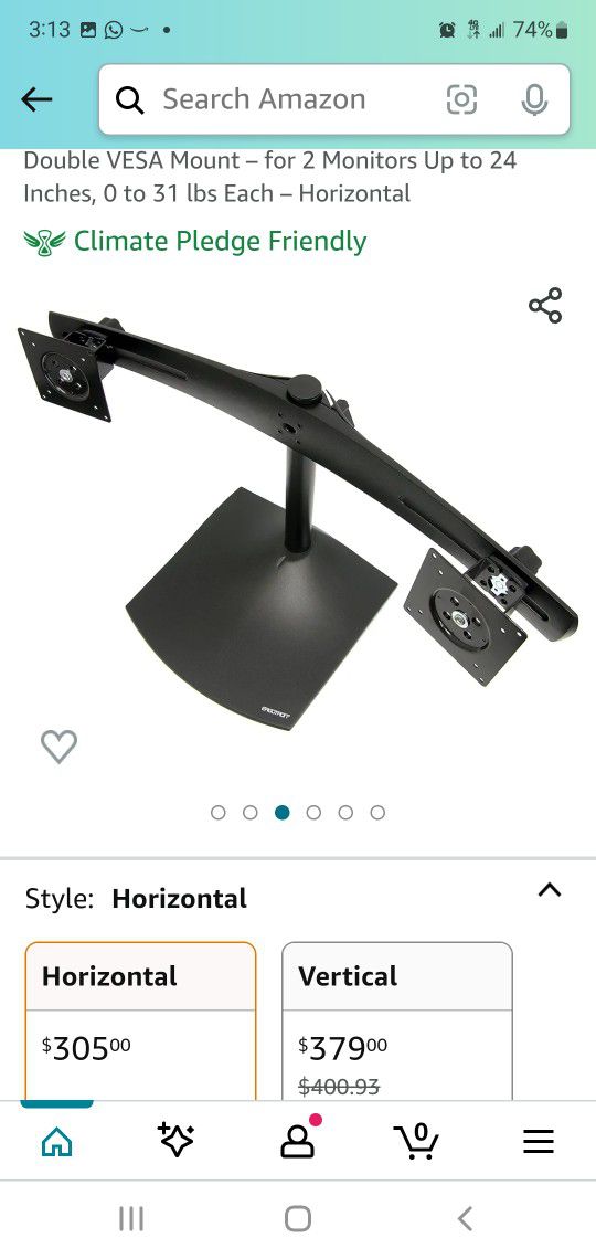 Dual Monitor Stand By Ergotron.