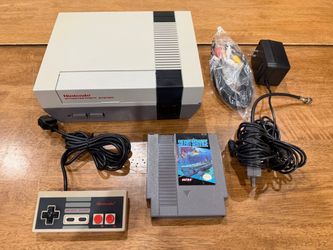 Original Nintendo NES 001 System Bundle Console w/ Controller, Cords, & Game