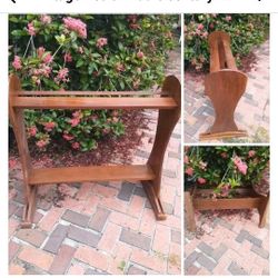 Gorgeous Wooden Retro Middle Century Blanket Holder  