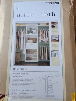 allen + roth Hartford 8-ft Wood Closet Kit — White