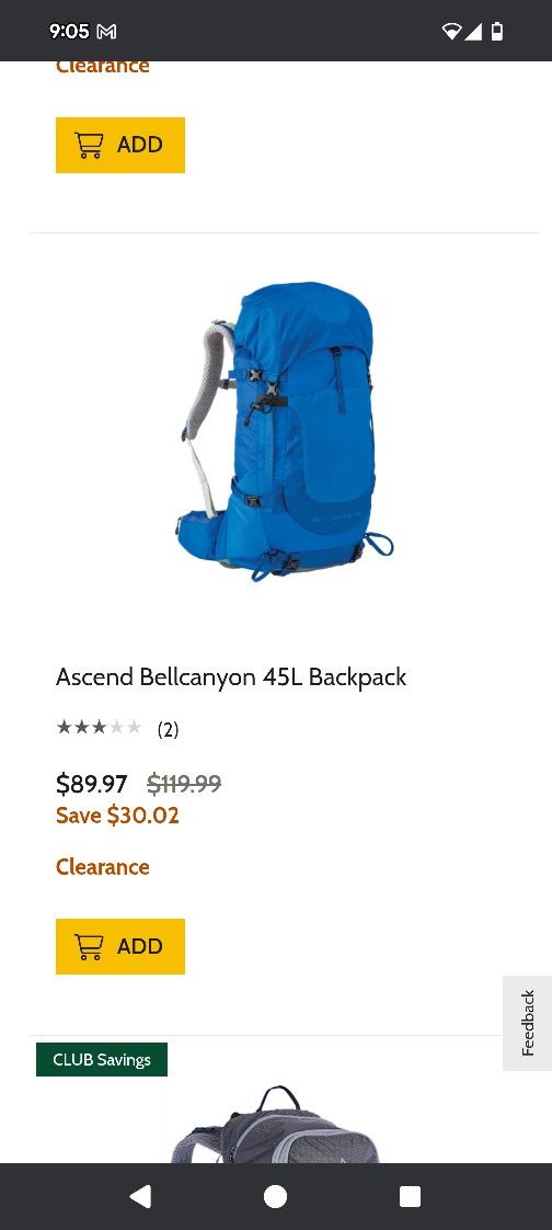 Ascend Bellcanyon 45L Hiking Backpack