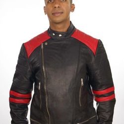 Brando Black And Red Cafe Racer Jacket 