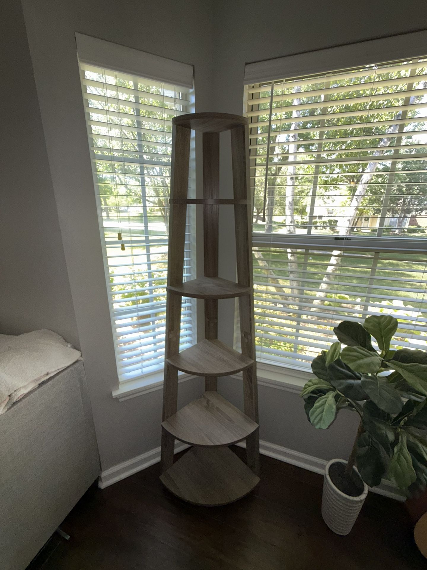 6-Tier Tall Corner Ladder Shelf Tower