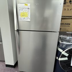 Refrigerator, 33’w Fridge Whirlpool, New With Manufacturer Warranty 