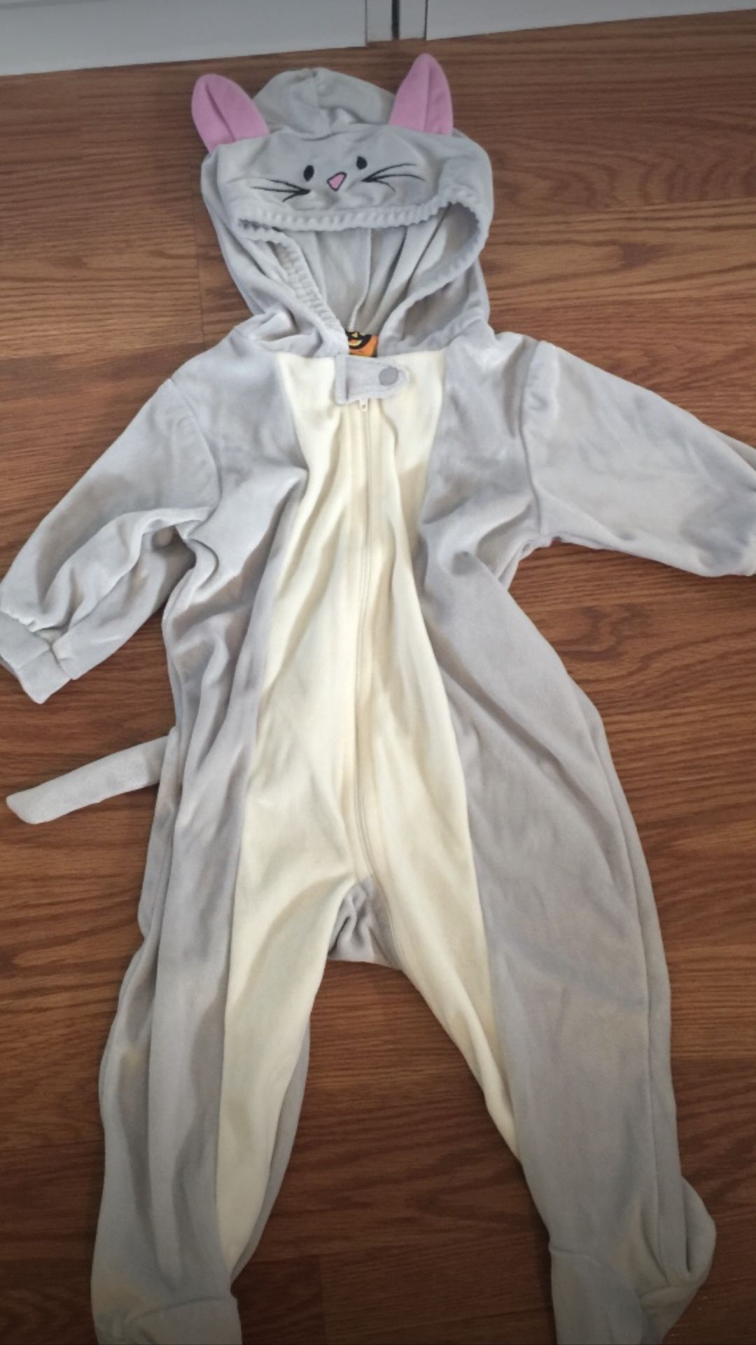 Gray kitten Halloween costume infant size 6 months