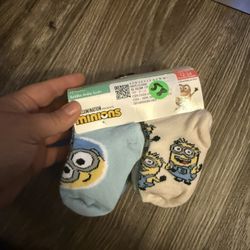 Minions - Baby Socks Size 12-14 Mo