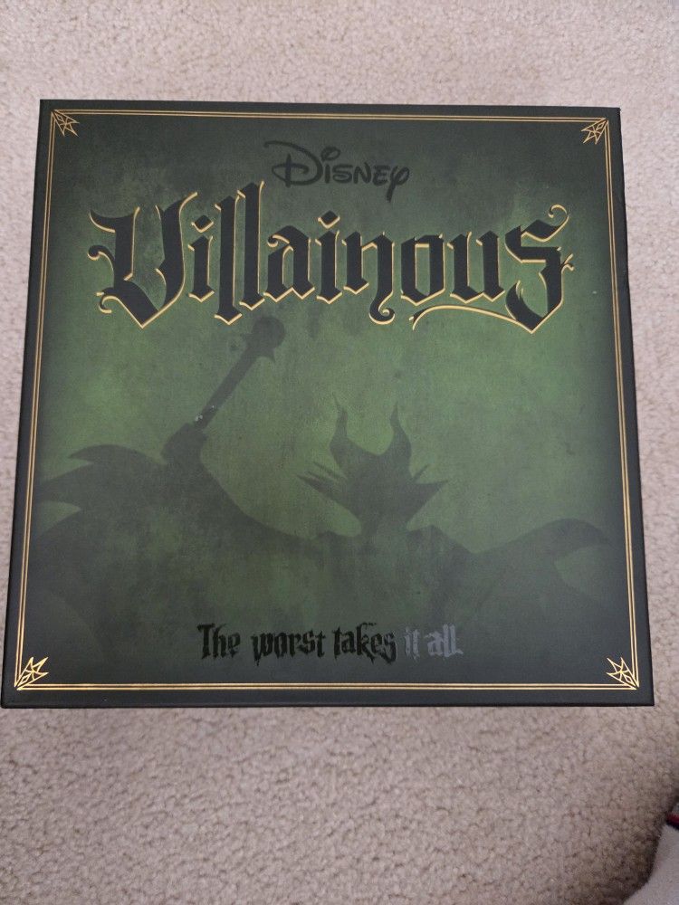Disney Villainous Board Game - Maleficent, Ursula, Captain Hook, Queen of Hearts, Prince John, Jafar