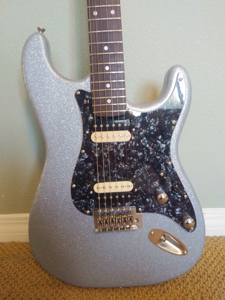 NEW Guitar Silver Sparkle